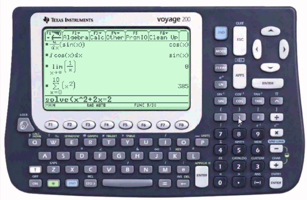 Voyage 200 review - graphing calculator for geometry